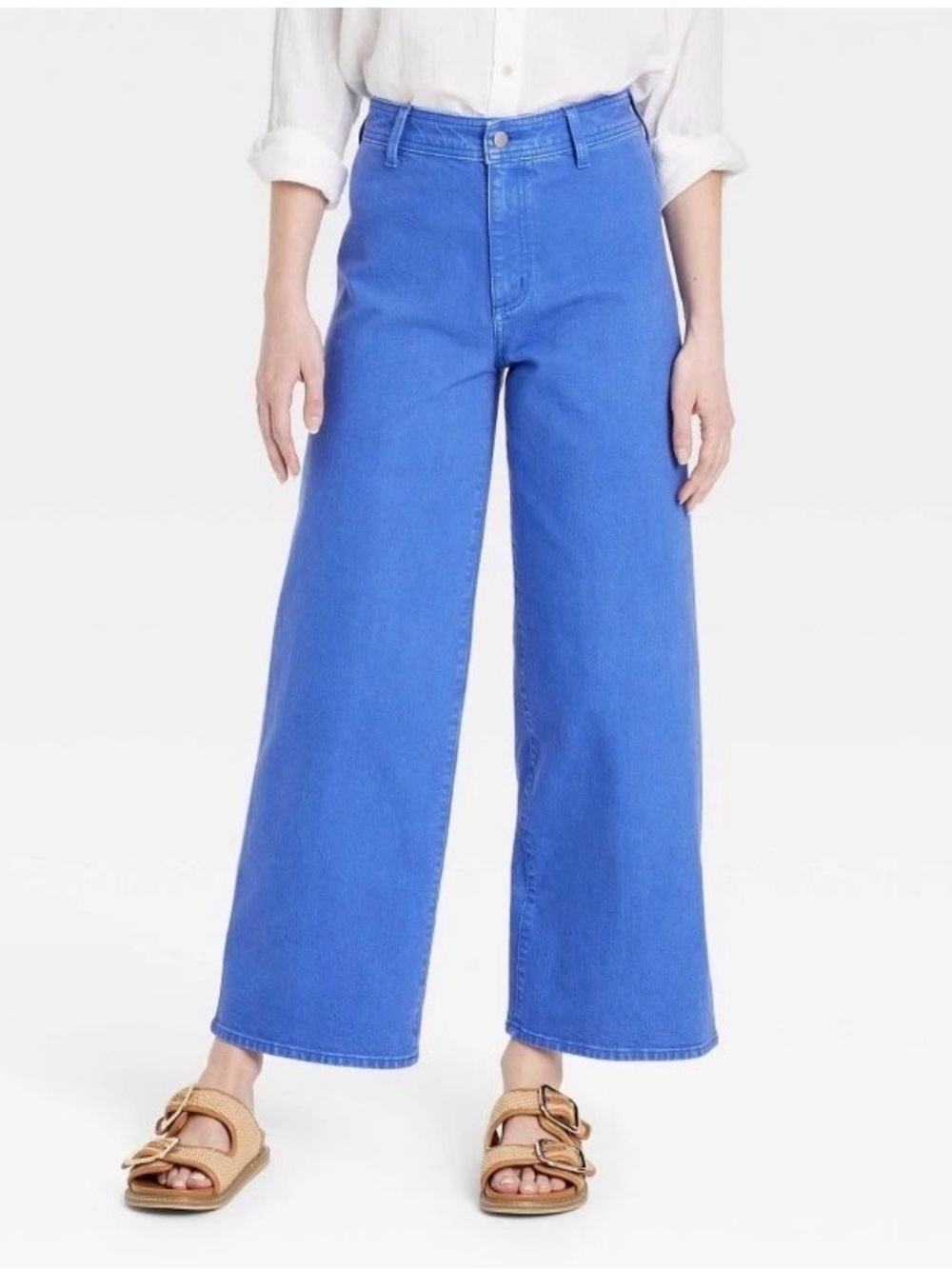 NWT Universal Thread Women’s High Rise Sailor Wide Leg Jeans Cobalt Sz 14